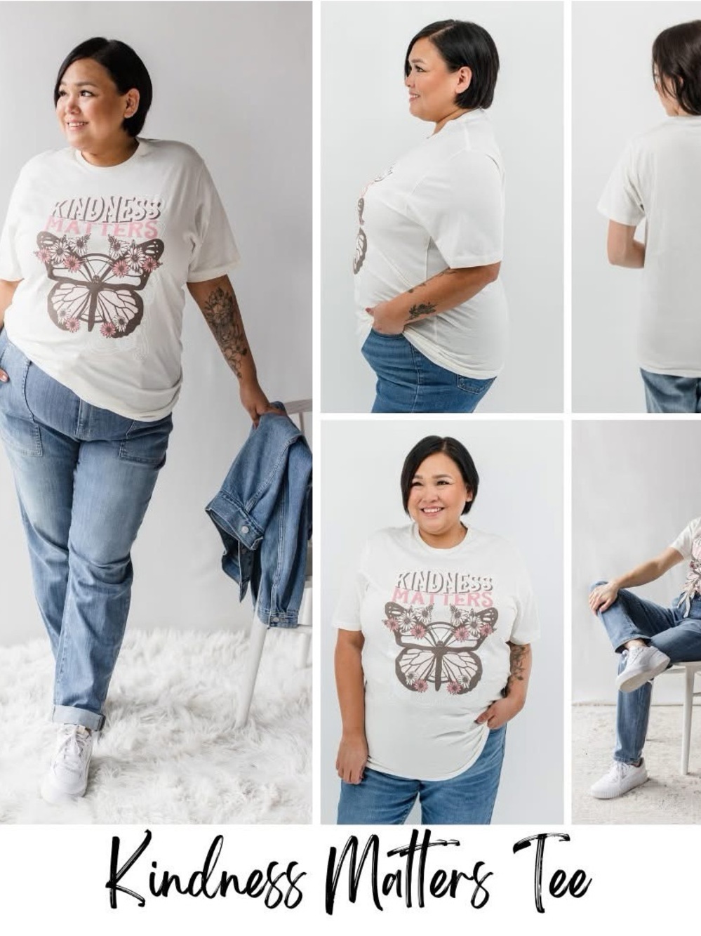 Kindness Matters Tee (NWT) 🍒 Sand, Size Small